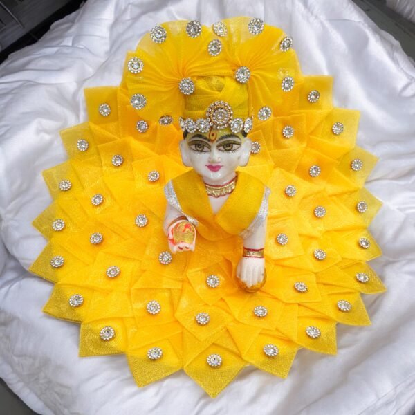 Samosa design poshak with Pagdi for Laddu Gopal ji - Image 5