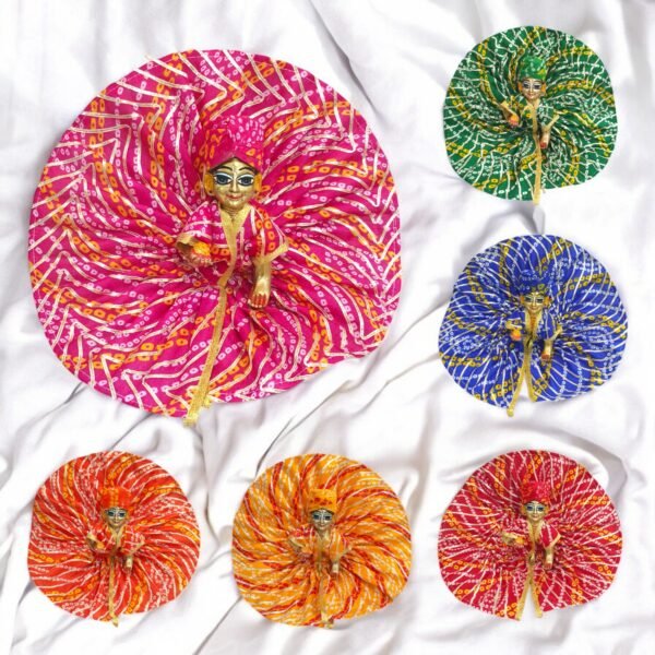 Bandhni Poshak with free pagdi for God Idols