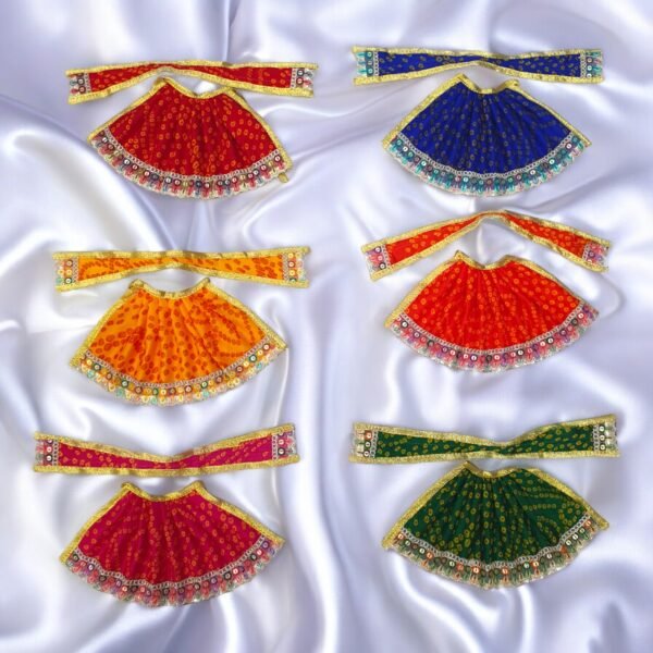 Bandhej Design Lehnga Patka Dress for God idol