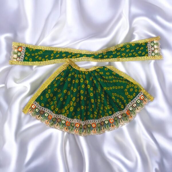 Bandhej Design Lehnga Patka Dress for God idol - Image 3