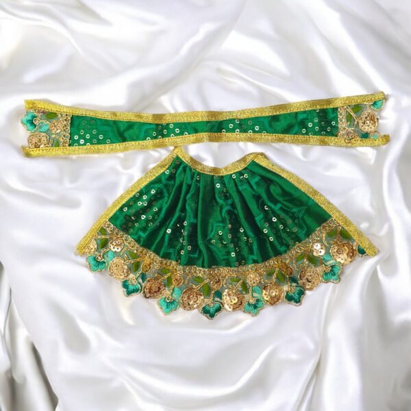 Premium quality Silk Design Poshak Lehnga Patka for God idol - Image 2