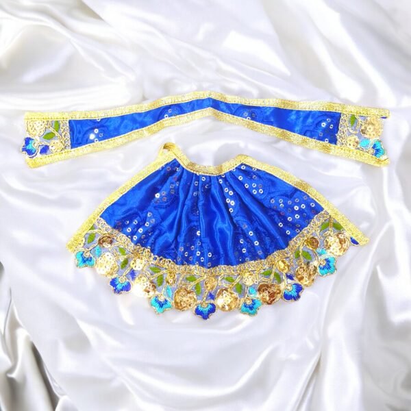 Premium quality Silk Design Poshak Lehnga Patka for God idol - Image 4