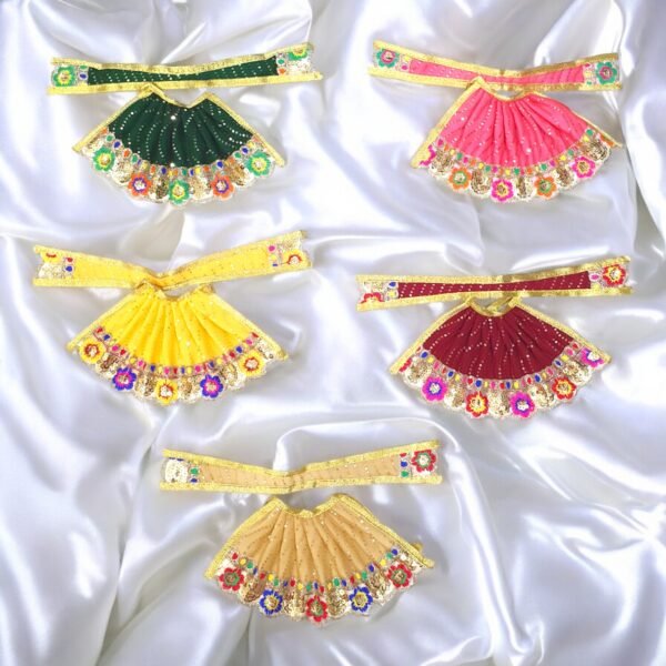 Premium quality Poshak Lehnga Patka in new colors for God idol