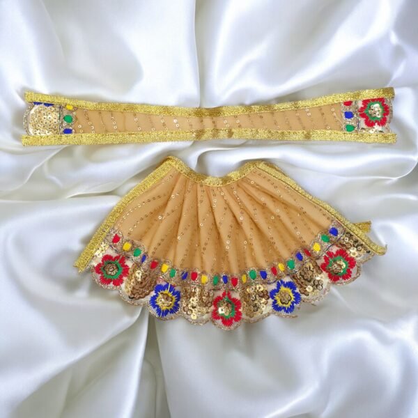 Premium quality Poshak Lehnga Patka in new colors for God idol - Image 2