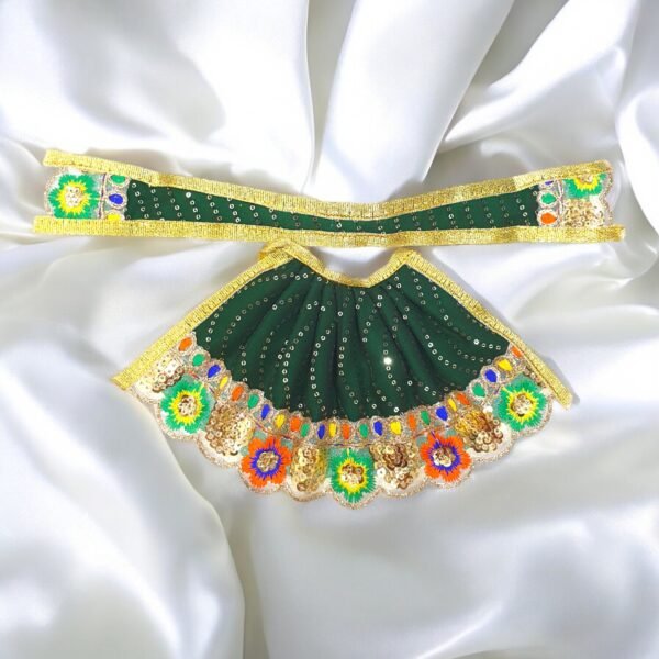 Premium quality Poshak Lehnga Patka in new colors for God idol - Image 4