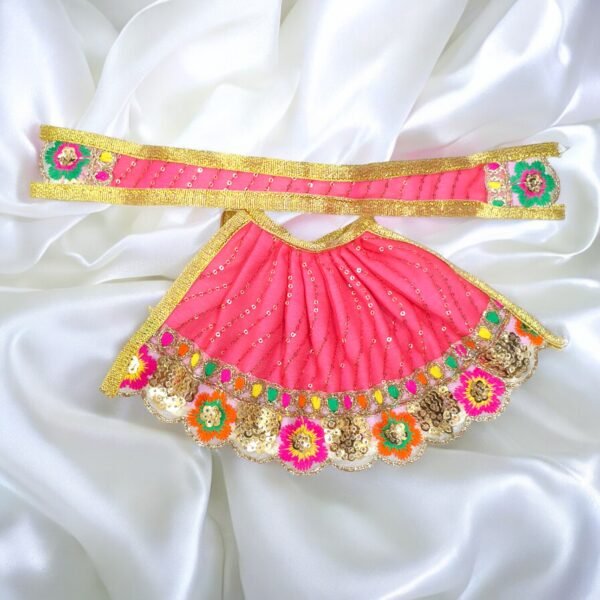 Premium quality Poshak Lehnga Patka in new colors for God idol - Image 6