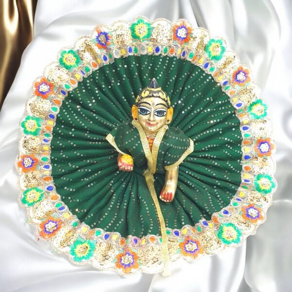 Beautiful color lace Poshak for God idol - Image 2