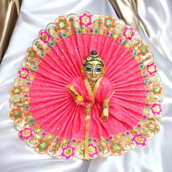 Beautiful color lace Poshak for God idol - Image 3