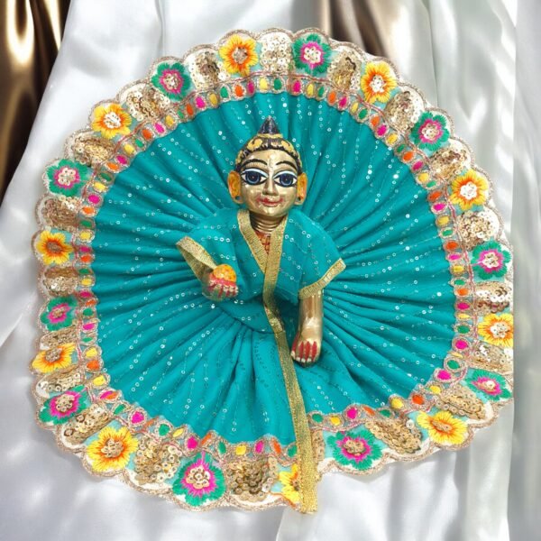 Beautiful color lace Poshak for God idol - Image 5