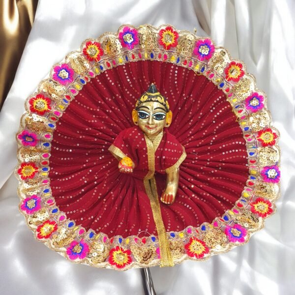 Beautiful color lace Poshak for God idol - Image 6