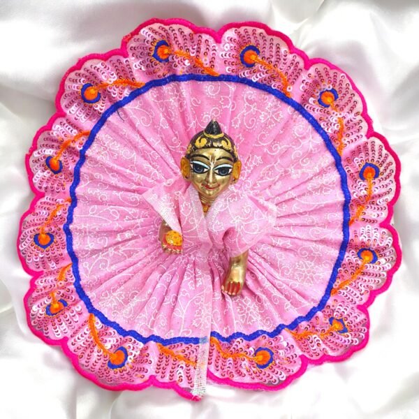 Beautiful Peacock Lace design Poshak for God Idols - Image 4