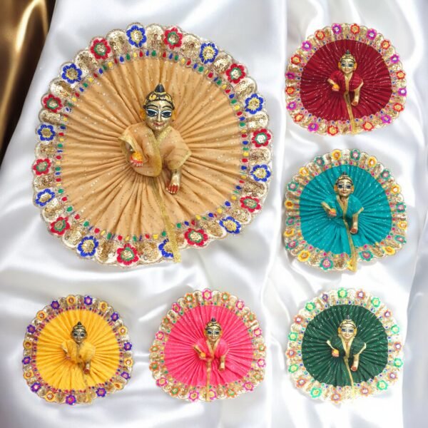Beautiful color lace Poshak for God idol