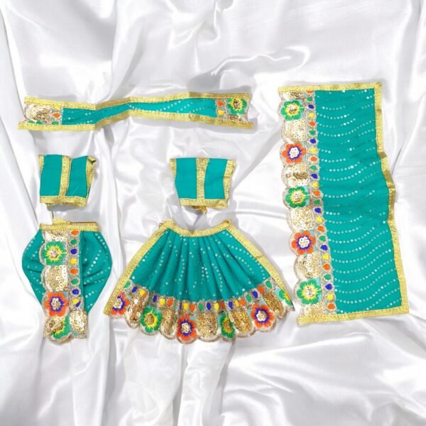 Designer Radha Krishna Poshak in Beautiful Colors - Image 4