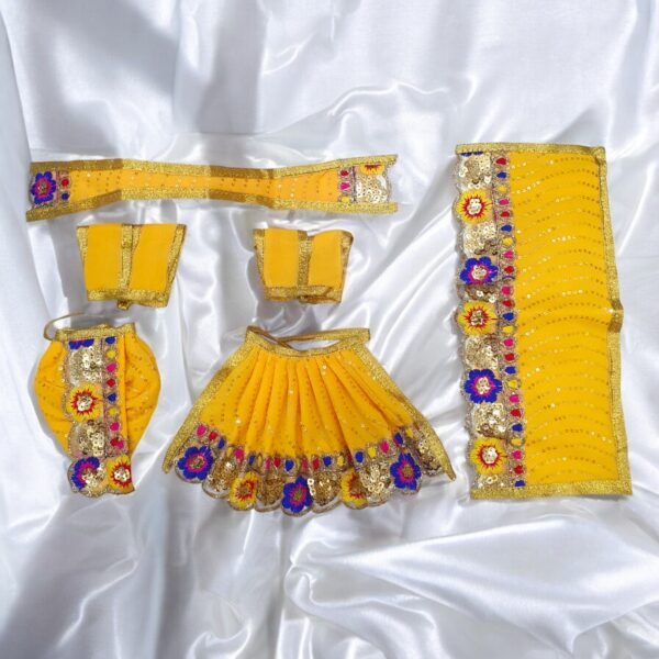 Designer Radha Krishna Poshak in Beautiful Colors - Image 5