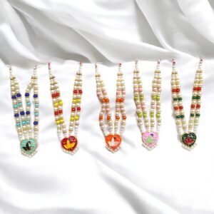 Long Moti Mala - Heart Pendant- 5inch Length- ML- 143