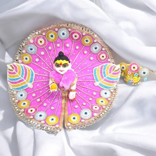 New Heavy Velvet Designer Poshak with Pagdi for God Idols - Image 3