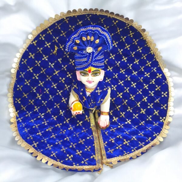 Blue designer Velvet Poshak with Pagdi