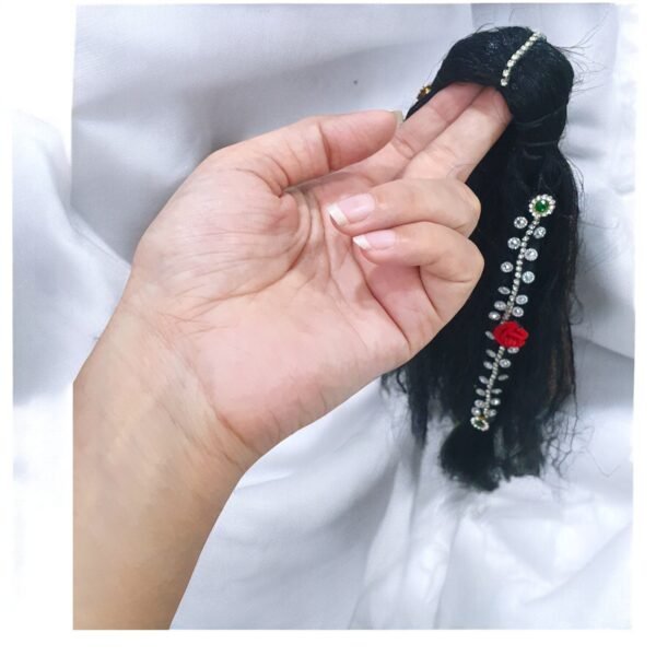 Long straight hair with 2 choti hair available for God Idols - Image 5