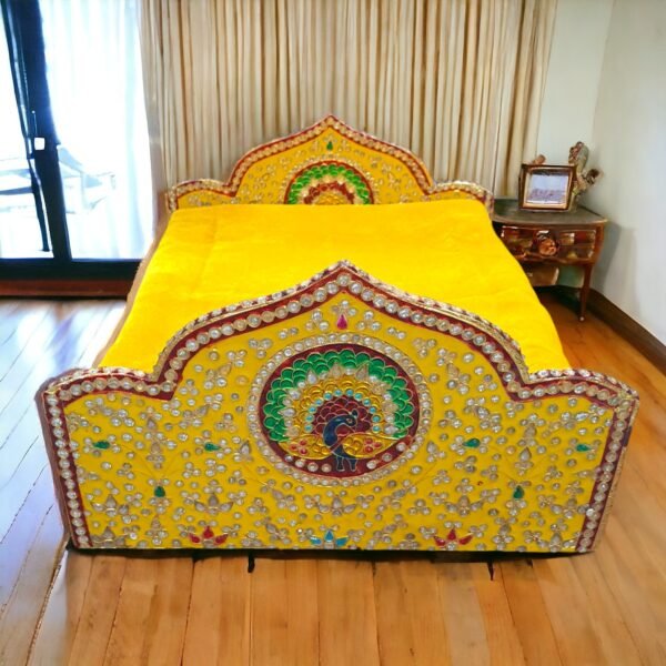 Premium Quality Meenakari Bed for God Idols - Image 3