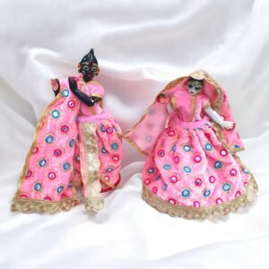 Pink Work Velvet designer Radha Krishna Poshak
