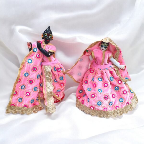 Pink Work Velvet designer Radha Krishna Poshak