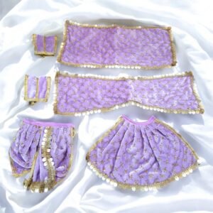 Lavender Work Velvet designer Radha Krishna Poshak