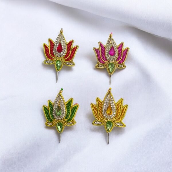 Single Zari Lotus Shape Kalangi - Image 2