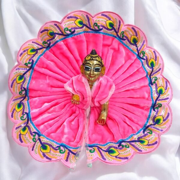Velvet Poshak with Morr Pankhi for God Idols - Image 2
