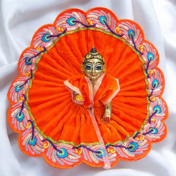 Velvet Poshak with Morr Pankhi for God Idols - Image 4