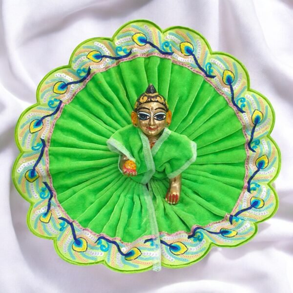 Velvet Poshak with Morr Pankhi for God Idols - Image 5
