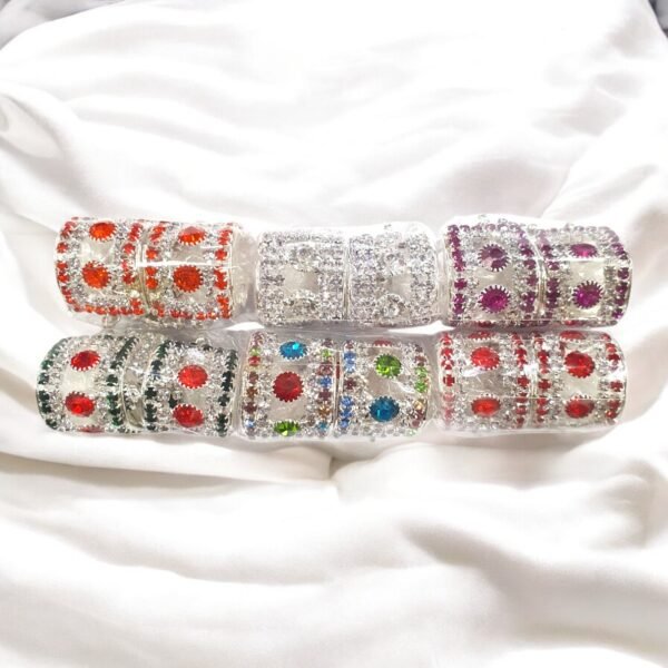 Silver color Kangan Suitable for Sizes 4, 5, 6& 7 no. God idol