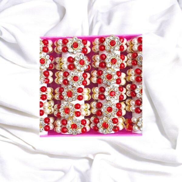White-Red color moti kangan- 4,5,6,7no Gopal ji
