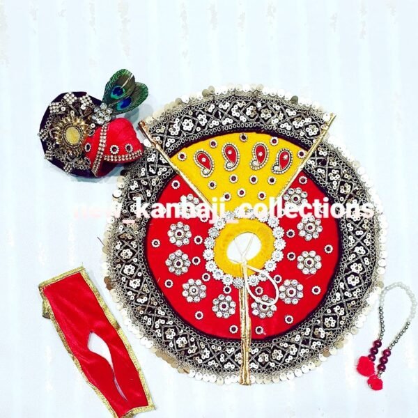 Heavy Designer Velvet Poshak with Pagdi Patka Choli for God Idols