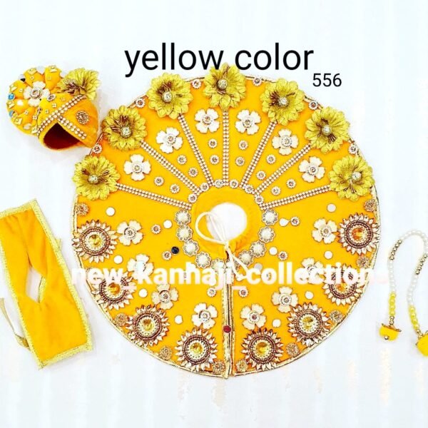 Heavy Designer Velvet Poshak with Pagdi Patka Choli for God Idols