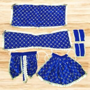 Blue Work Velvet designer Radha Krishna Poshak