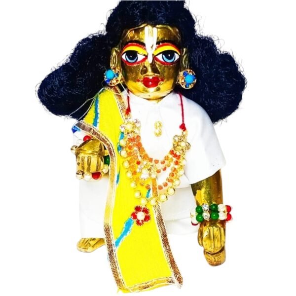 White Kurta Pajama with Colored Patka for God Idols
