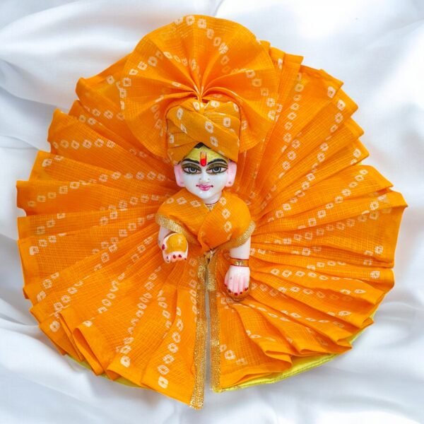 Kota Block Bandhani Poshak with Pagdi for God idols - Image 3