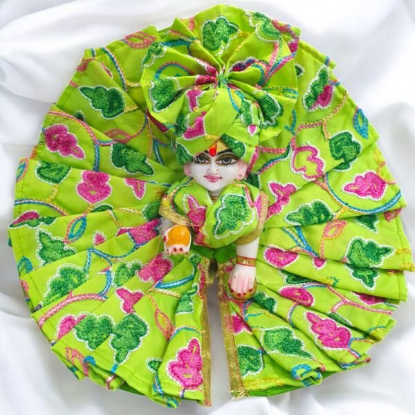 Thread Work Summer Poshak with pagdi for God Idols - Image 5