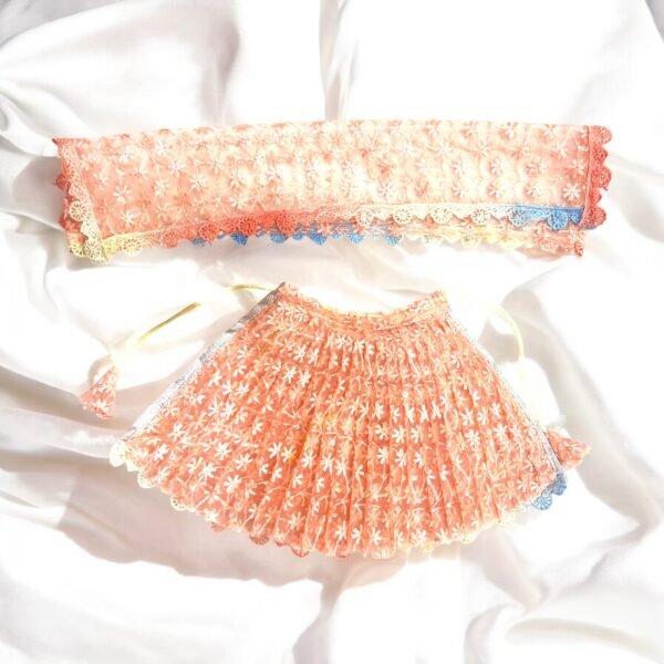 Chikankari Net Lehnga Patka For God Idols - Image 6