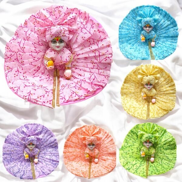 Kota check Fabric Poshak with Pagdi for God idols
