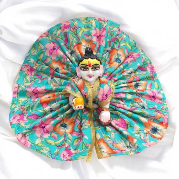 Floral Print  Cotton Poshak for God Idols