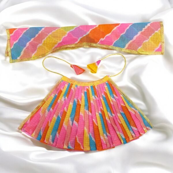 Kota Multi Color Lehnga Patka for God Idols - Image 4