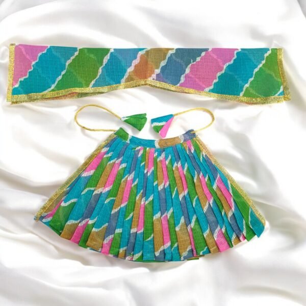 Kota Multi Color Lehnga Patka for God Idols - Image 2