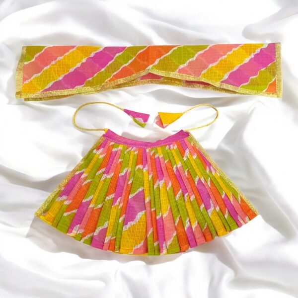 Kota Multi Color Lehnga Patka for God Idols - Image 3