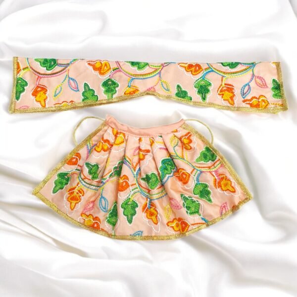 Thread Work Lehnga Patka for God Idols - Image 3