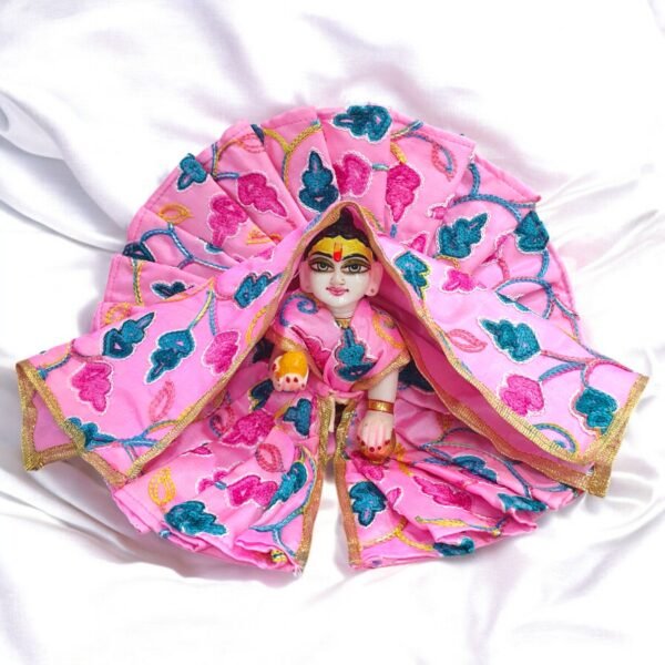 Thread Work Summer Poshak with Dupatta for God Idols - Image 2