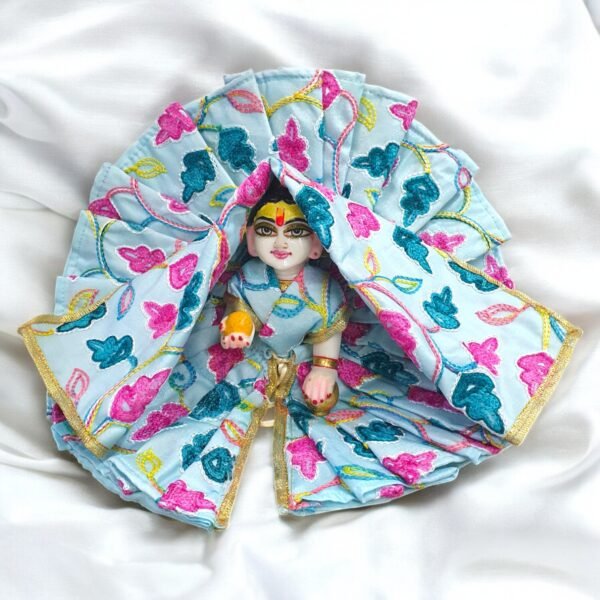 Thread Work Summer Poshak with Dupatta for God Idols - Image 7