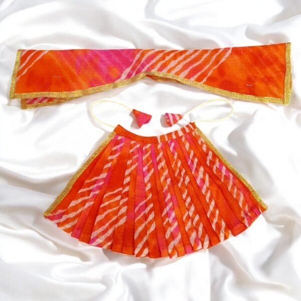 Kota Double Lehriya Lehnga Patka for God Idols