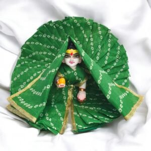 Kota Block Bandhani Poshak with Dupatta for God idols