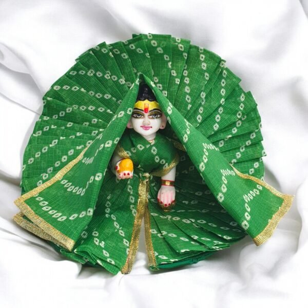 Kota Block Bandhani Poshak with Dupatta for God idols